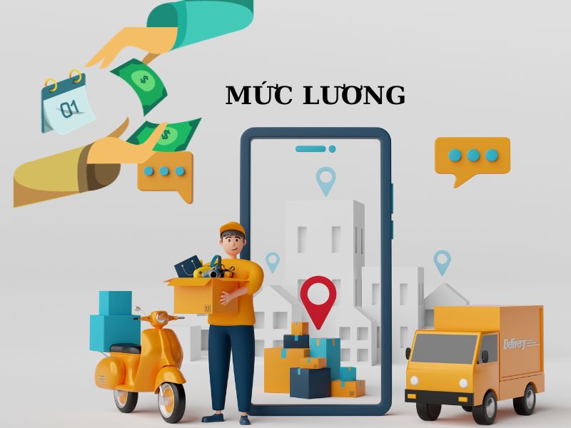 Mức lương khi tìm việc giao hàng quận Tân Phú